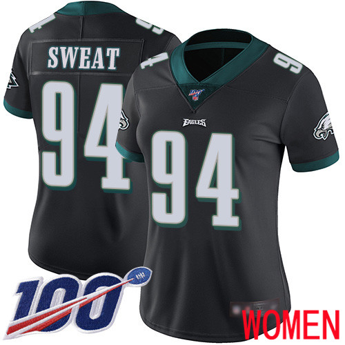 Women Philadelphia Eagles 94 Josh Sweat Black Alternate Vapor Untouchable NFL Jersey Limited Player